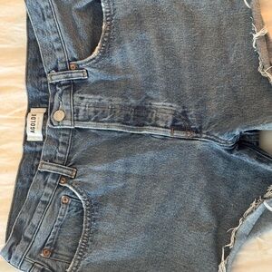 AGOLDE Women's Blue Denim Parker long Shorts